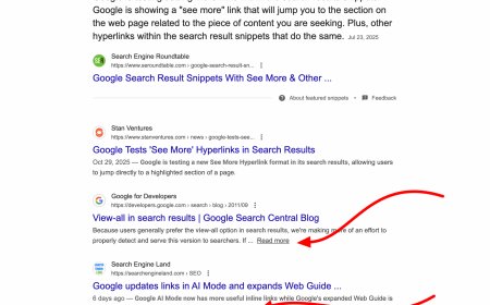 Google Search adds read more links to search result snippets