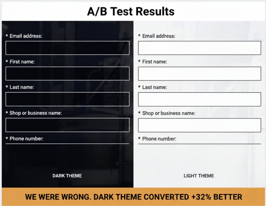 A dark landing page won our A/B test – here’s why best practices got it wrong