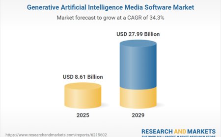 $27.99 Generative Artificial Intelligence (GAI) Media Software Global Markets, 2019-2024, 2024-2029F, 2034F